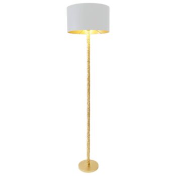 Stojacia lampa Cancelliere Rotonda hodváb biela/zlatá
