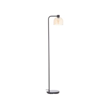 Stojacia lampa Casto, výška 150 cm, jantárová farba, sklo/kov