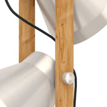 Stojacia lampa Cawton, výška 134,5 cm, oceľ/hnedá farba, 2 svetlá z ocele