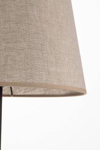 Stojacia lampa Chicago s tienidlom na lampu z ľanu