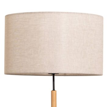 Stojacia lampa Deva Nature, textil, drevo