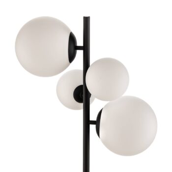 Stojacia lampa Dione, 4-plameňová, čierna