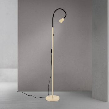 Stojacia lampa Dotty, khaki, výška 145 cm, flexibilné rameno, GU10