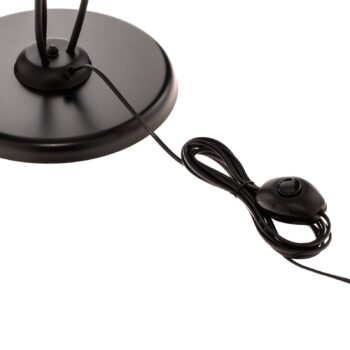 Stojacia lampa Dubai, palmový dekor, 3-pl., zlatá