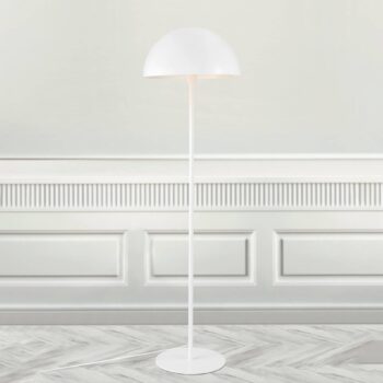 Stojacia lampa Ellen 40 s kovovým tienidlom, biela
