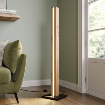 Stojacia lampa Envostar Eldder LED v dubovej dyhe
