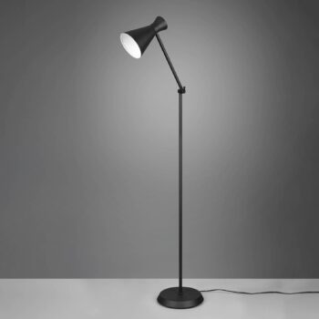 Stojacia lampa Enzo, výška 150 cm, čierna