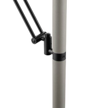 Stojacia lampa Evolo CCT LED s lampičkou na čítanie, sivá