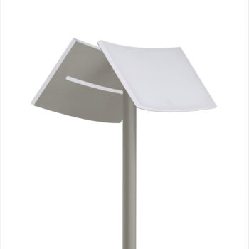 Stojacia lampa Evolo CCT LED s lampičkou na čítanie, sivá
