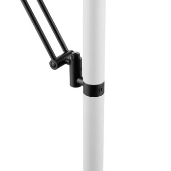 Stojacia lampa Evolo CCT LED so svetlom na čítanie biela/čierna