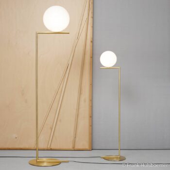 Stojacia lampa FLOS IC F1, brúsená mosadz