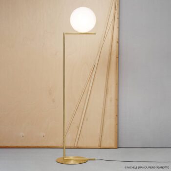 Stojacia lampa FLOS IC F2 brúsená mosadz