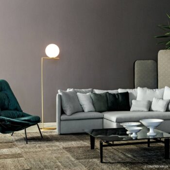 Stojacia lampa FLOS IC F2 brúsená mosadz