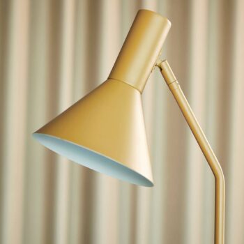 Stojacia lampa FRANDSEN Lyss, matná mandľová