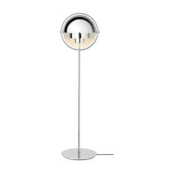 Stojacia lampa GUBI Multi-Lite, výška 148 cm, chróm/chróm