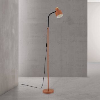 Stojacia lampa Gili, oceľ, koralovo červená, výška 150 cm, E27