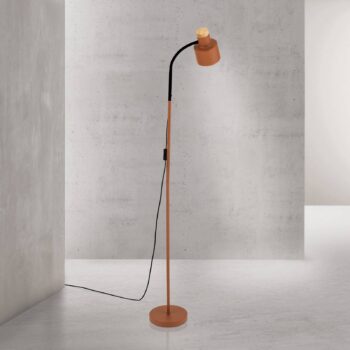 Stojacia lampa Gili, oceľ, koralovo červená, výška 150 cm, E27