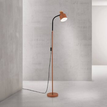 Stojacia lampa Gili, oceľ, koralovo červená, výška 150 cm, E27