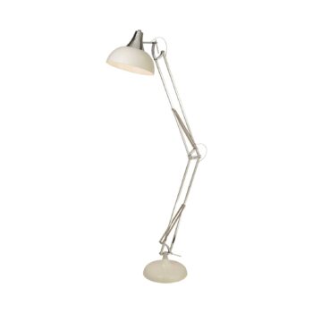 Stojacia lampa Goliáš, krémová, kov, E27, 170 cm, nastaviteľná