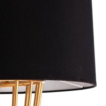 Stojacia lampa HLM-9073-1BSA v zlatej a čiernej farbe