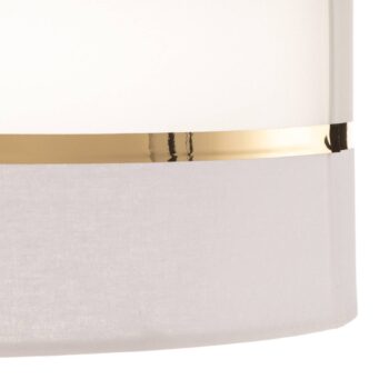 Stojacia lampa Helen s textilným tienidlom biela-zlatá