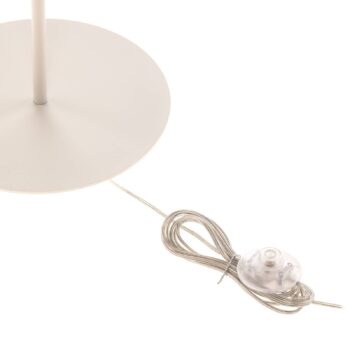 Stojacia lampa Helen s textilným tienidlom biela-zlatá