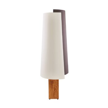 Stojacia lampa HerzBlut Jojo, drevo, hnedá/krémová, 120 cm, E27