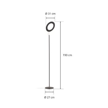 Stojacia lampa ICONE Vera LED 930 čierna