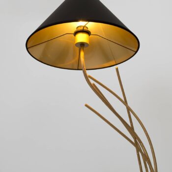 Stojacia lampa Ischia 1-plameňová čierna/zlatá