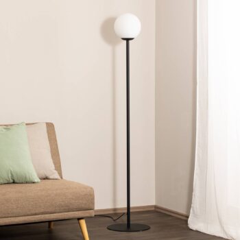 Stojacia lampa Joel, čierna/biela, 1-plameňová