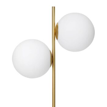 Stojacia lampa Jugen, čierna/zlatá, 2-plameňová