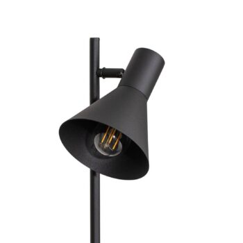 Stojacia lampa Jump, čierna, nastaviteľná, polica