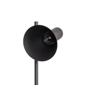 Stojacia lampa Jump, čierna, nastaviteľná, polica