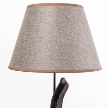 Stojacia lampa KARE Animal Elephant, hnedá farba, prírodné plátno, 154 cm