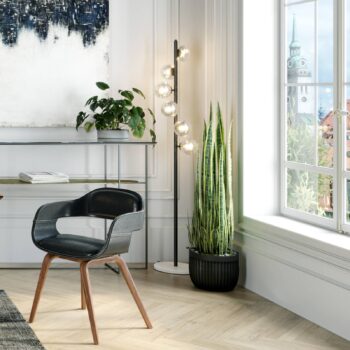 Stojacia lampa KARE Scala Balls, 6fl, mramorový podstavec, sivá