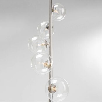 Stojacia lampa KARE Scala Balls, šesť svetiel, strieborná