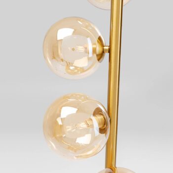 Stojacia lampa KARE Scala Balls, šesť svetiel, zlatá