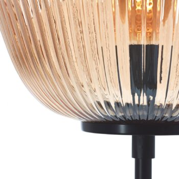 Stojacia lampa Kaizen, výška 140 cm, jantárová farba, sklo