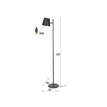 Stojacia lampa Karenina, výška 157, jednolampa