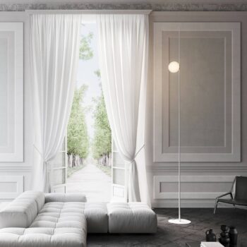 Stojacia lampa Karman Atmosphere, biela, 178 cm, plast