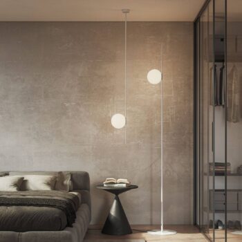 Stojacia lampa Karman Atmosphere, biela, 178 cm, plast