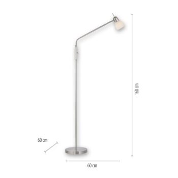 Stojacia lampa Karo s ohybným ramenom