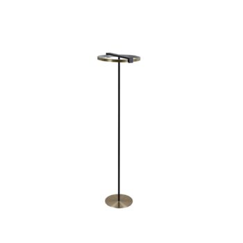 Stojacia lampa LED Aerial, mosadz/čierna, oceľ, silikón