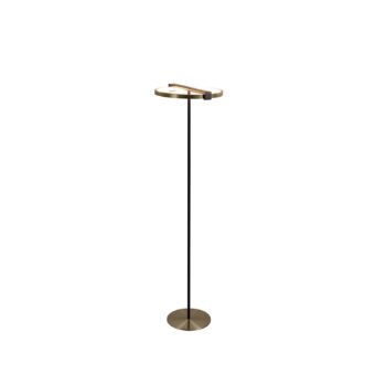 Stojacia lampa LED Aerial, mosadz/čierna, oceľ, silikón