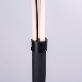 Stojacia lampa LED Maja, trojsvetlá, čierna