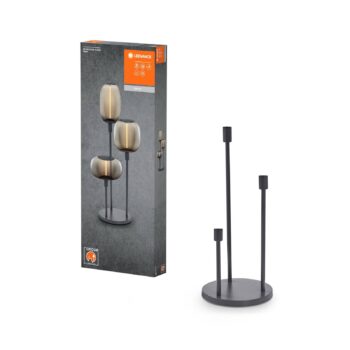 Stojacia lampa LEDVANCE Decor Stick 3-svetelná. Výška 78 cm, tmavosivá