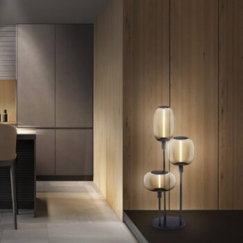 Stojacia lampa LEDVANCE Decor Stick 3-svetelná. Výška 78 cm, tmavosivá