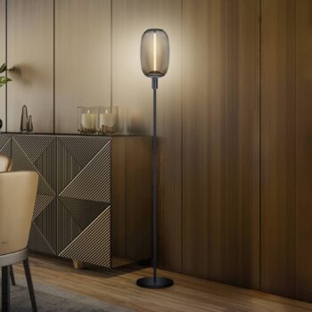 Stojacia lampa LEDVANCE Decor Stick E27, výška 146 cm, tmavosivá