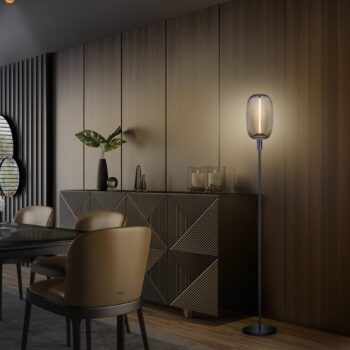 Stojacia lampa LEDVANCE Decor Stick E27, výška 146 cm, tmavosivá