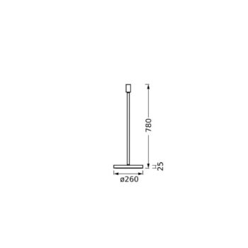 Stojacia lampa LEDVANCE Decor Stick E27, výška 78 cm, tmavosivá